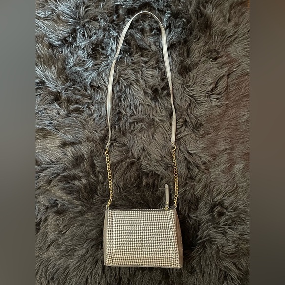 Crossbody Gray Suede‎ and Pattern Fabric - Picture 6 of 7